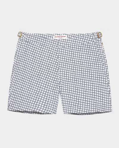 ORLEBAR BROWN MEN'S BULLDOG JACQUARD SWIM SHORTS