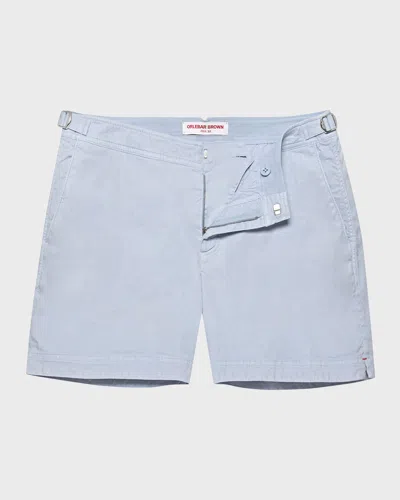 Orlebar Brown Men's Bulldog Twill Shorts In Soft Blue