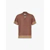 Orlebar Brown Maitan Bowling Shirt In Copper Red