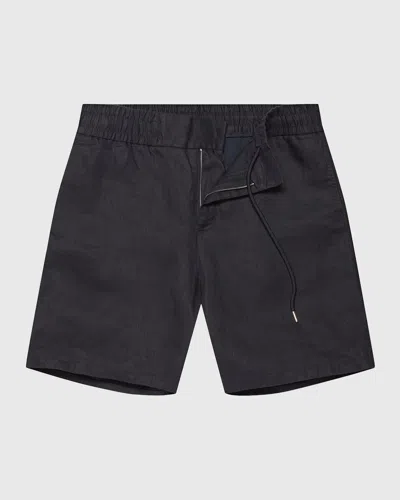 Orlebar Brown Cornell Linen Short In Night Iris