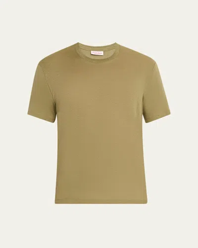 Orlebar Brown Men's Easy-fit Stretch Linen Crewneck T-shirt