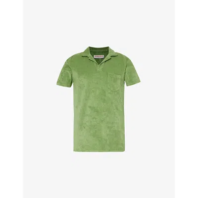 Orlebar Brown Mens Fresh Lawn Short-sleeve Terry-towelling Organic-cotton Polo Shirt