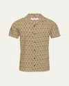 Orlebar Brown Men's Hibbert Rose Print Camp Shirt In Mango