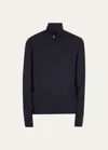 Orlebar Brown Isar High-neck Cotton-fleece Sweatshirt In Night Iris