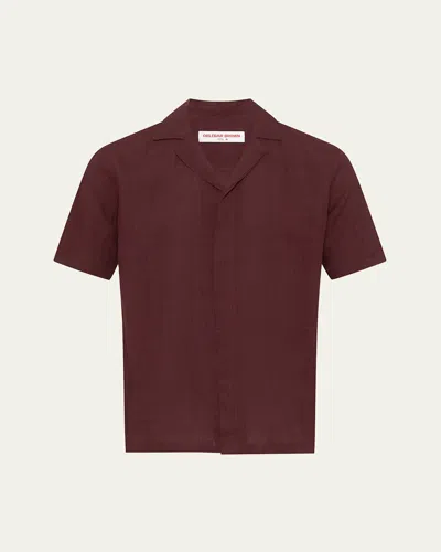 Orlebar Brown Men's Maitan Linen Camp Shirt