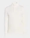 Orlebar Brown Men's Mazari Capri Collar Three-button Seersucker Sweater In White