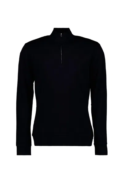 Orlebar Brown Men's Neilson Wool Half Zip Sweater In Black