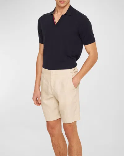 Orlebar Brown Men's Norwich Linen Shorts In Chai