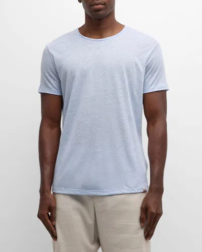 Orlebar Brown Men's Ob-t Linen T-shirt In Soft Blue