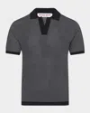 Orlebar Brown Roddy Striped Polo T-shirt In Night Iris/white