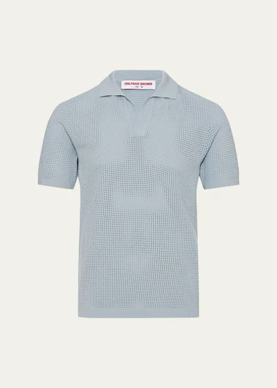 ORLEBAR BROWN MEN'S RODDY WAFFLE MESH STITCH SHORT-SLEEVE POLO SHIRT