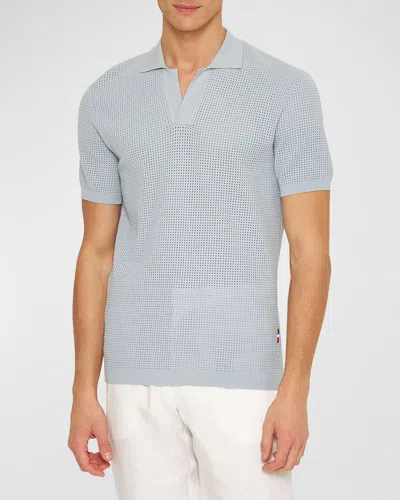 ORLEBAR BROWN MEN'S RODDY WAFFLE MESH STITCH SHORT-SLEEVE POLO SHIRT