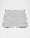 Orlebar Brown Setter Striped Swim Trunks In White Sandri