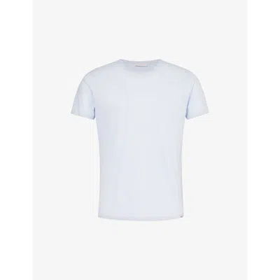 Orlebar Brown Mens Soft Blue Ob-t Short-sleeved Linen T-shirt
