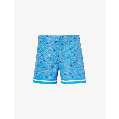 Orlebar Brown Mens Springfield Blue Setter Floral-print Regular-fit Swim Shorts