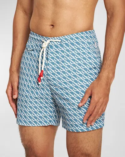 Orlebar Brown Men's Standard Orbit Swim Shorts In Wish Blue
