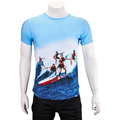 Orlebar Brown Men's Surf-print Photographic T-shirt In Blue