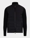 Orlebar Brown Mens Night Iris Contrast-panel Regular-fit Shell Jacket In Black