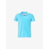 Orlebar Brown Mens Crystal Sea Terry Patch-pocket Cotton-towelling Polo Shirt In Aqua Blue