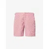 Orlebar Brown Mens Dark Ruby Bulldog Patterned  Swim Shorts In Pink