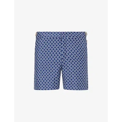 Orlebar Brown Bulldog Printed Swim Shorts In Blue