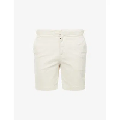 Orlebar Brown Mens Chai Bulldog Adjustable-waist Stretch-cotton Shorts In White