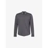 Orlebar Brown Mens Granite Giles Lux Long-sleeves Wool Shirt Xl In Gray