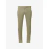 Orlebar Brown Mens Herbal Green Fallon Tailored-fit Stretch-cotton Trousers In Green