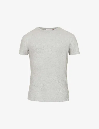 Orlebar Brown Sammy Marled Crewneck Cotton-jersey T-shirt In Grey