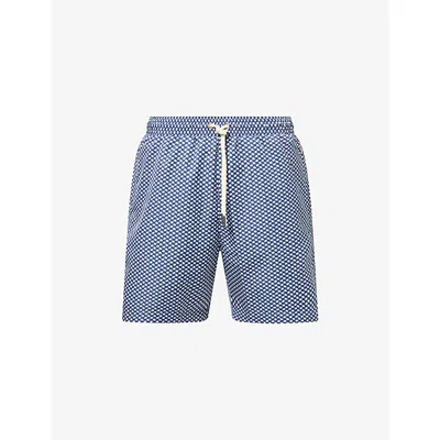 Orlebar Brown Jack Ii Straight-leg Mid-length Printed Swim Shorts In Blue
