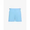 Orlebar Brown Bulldog Straight-leg Mid-length Striped Seersucker Swim Shorts In Riviera Ii