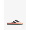 Orlebar Brown Haston Logo-debossed Rubber And Cork Flip Flops In Multi