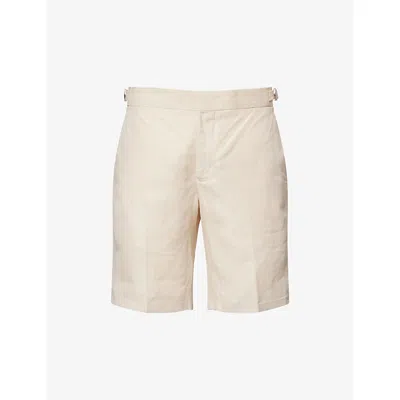 Orlebar Brown Mens Norwich Slim-fit Linen Shorts Chai