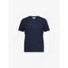 Orlebar Brown Mens Ob Standard-t Crewneck Stretch-linen Shirt Night Iris Xl