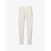 Orlebar Brown Mens Struma Straight-leg Wool Trousers Cashew In White