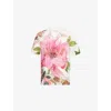 Orlebar Brown Mens Pink Lemonade Maitan Paeonia-print Linen Shirt