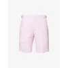 Orlebar Brown Mens Rodeo Pink Norwich Slim-fit Linen Shorts