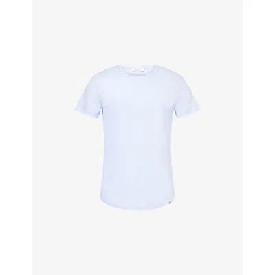 Orlebar Brown Mens Surfside Blue Ob-t Crewneck Linen T-shirt In Multi