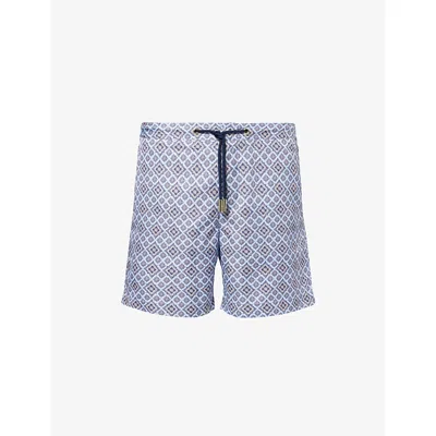 Orlebar Brown Mens Bulldog Drawstring Woven Swim Shorts Wave Blue