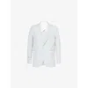 Orlebar Brown Mens Wave Blue/white Garret Striped Seersuck Cotton-blend Blazer