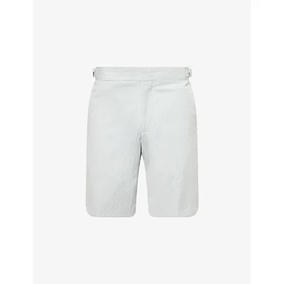 Orlebar Brown Mens  Norwich Seersucker Cotton-blend Shorts