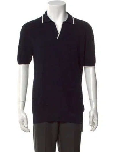 Pre-owned Orlebar Brown Merino Wool Collar Polo Shirt In Black