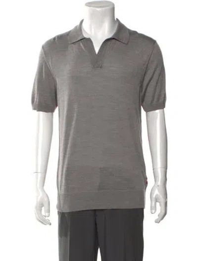 Pre-owned Orlebar Brown Merino Wool Short Sleeve Shirt In Grey