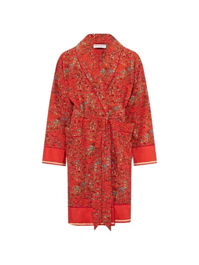 Orlebar Brown Mervyn Solo Fantasy-print Robe In Red