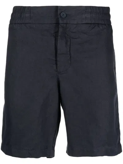 Orlebar Brown Mid-rise Linen Shorts In Blue
