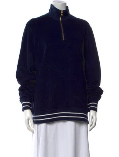 Pre-owned Orlebar Brown Mock Neck Sweater In Blue