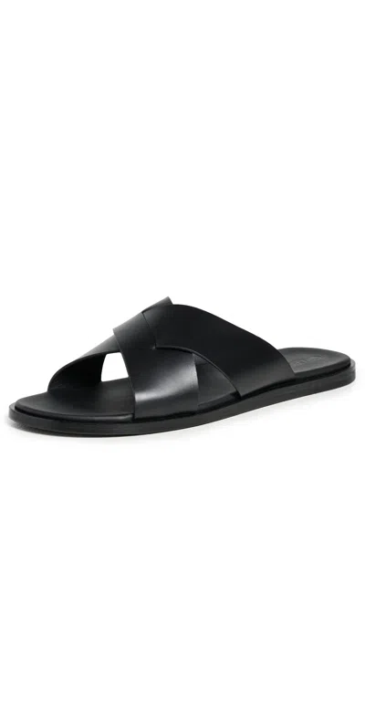 Orlebar Brown Muro Leather Sandals Black