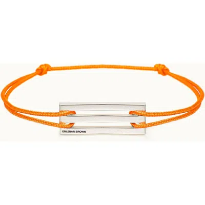 Orlebar Brown Nato Sterling-silver Bracelet In Orange