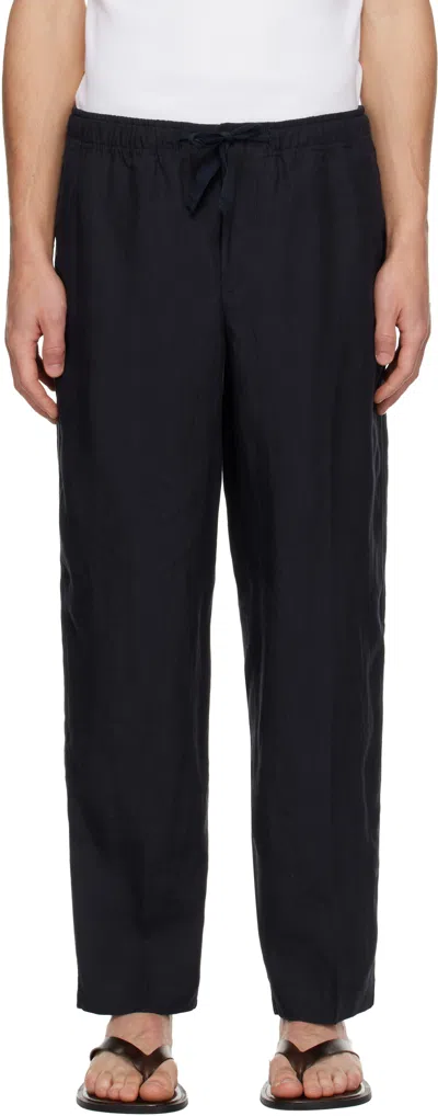 Orlebar Brown Navy Alex Lino Trousers In Blue