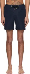 Orlebar Brown Navy Bulldog Drawcord Swim Shorts In Night Iris